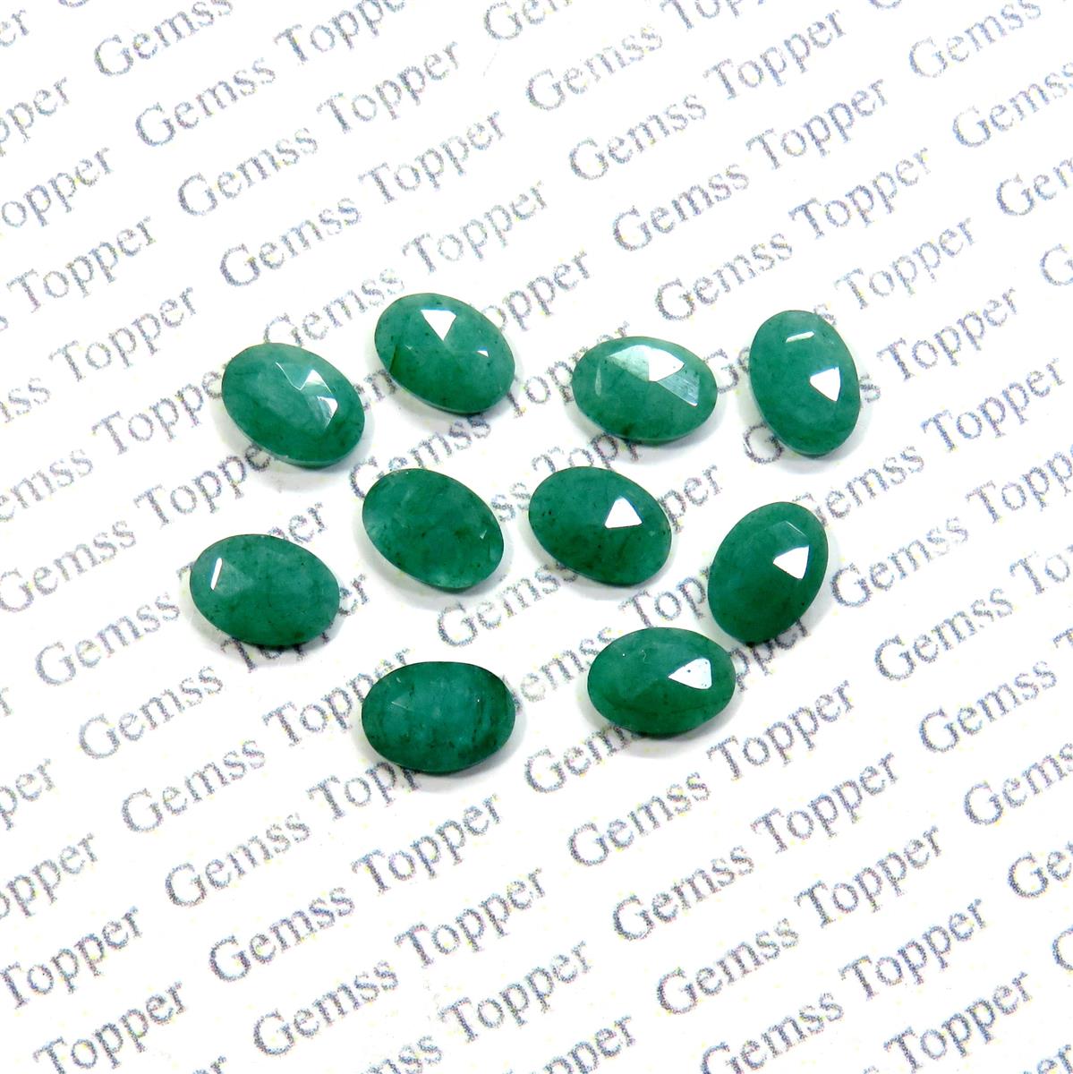 Emerald 8x10 mm Oval Rose Cut